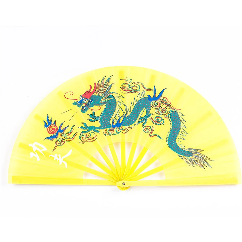 China traditional kung fu fans plastic fan rib tai chi fans dragon martial arts performance fans