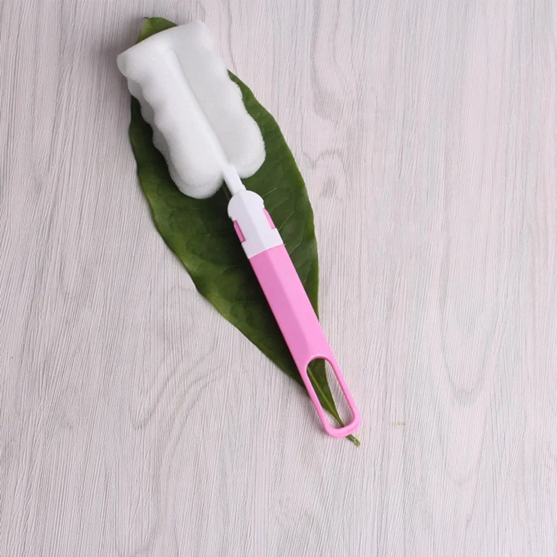 Baby bottle sponge cleaning brush baby bottle coffee tea glass cup brush handle straw brush set household kitchen cooking clean