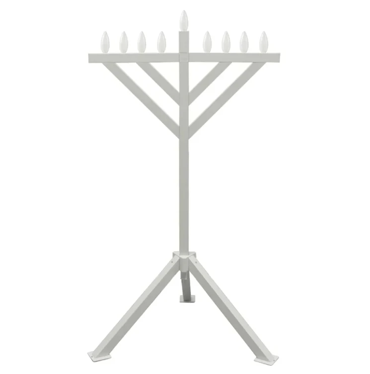 Best Seller Metal Menorah with Antique Copper  Chanukah Hanukkah best of Decor Judaica jewish candlestick holder