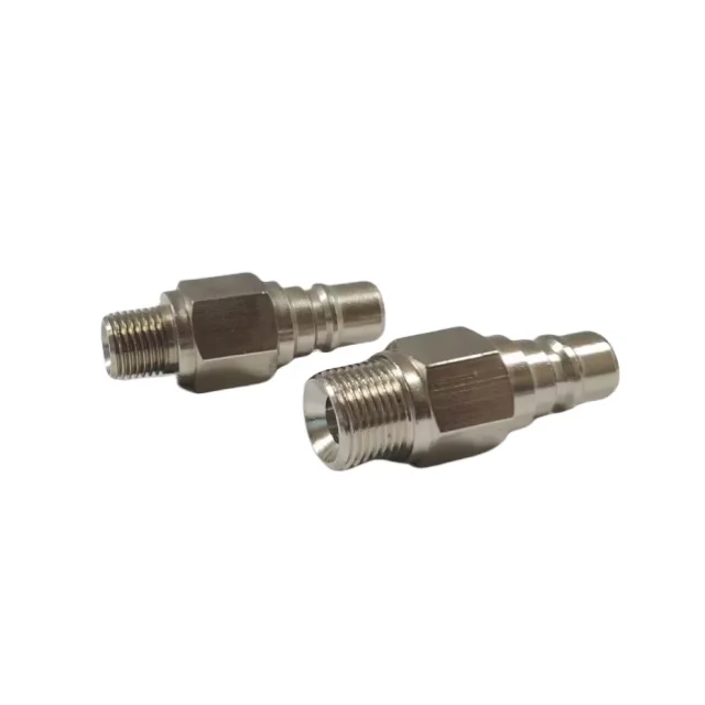 French standard brass nickel plated RMI series PT NPT taper thread male plug fittings