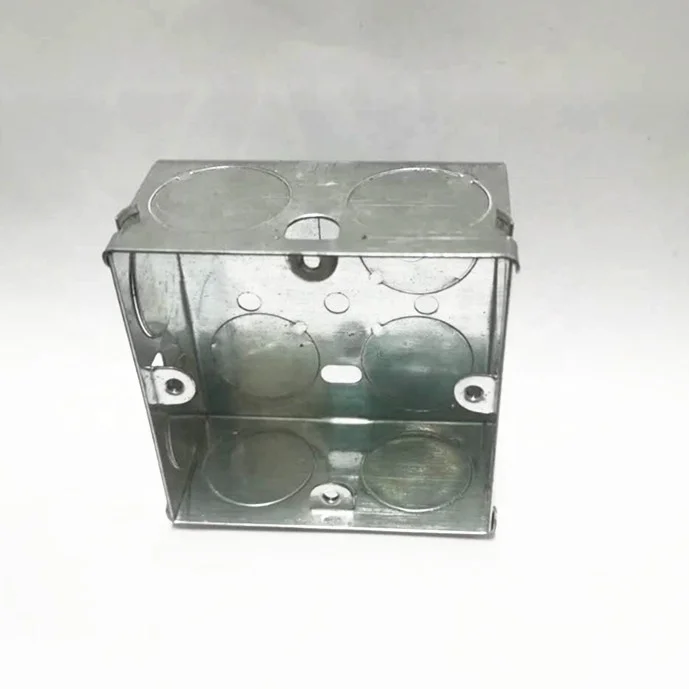 
70*70*35mm*0.6mm thickness 3*3 GI Box 1 Gang Switch Box 