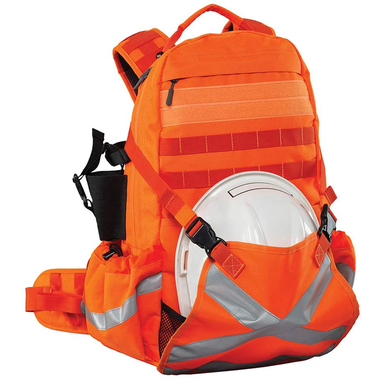 High Visibility Reflective Safety Workwear Hi vis Rucksack Backpack with Helmet Bag