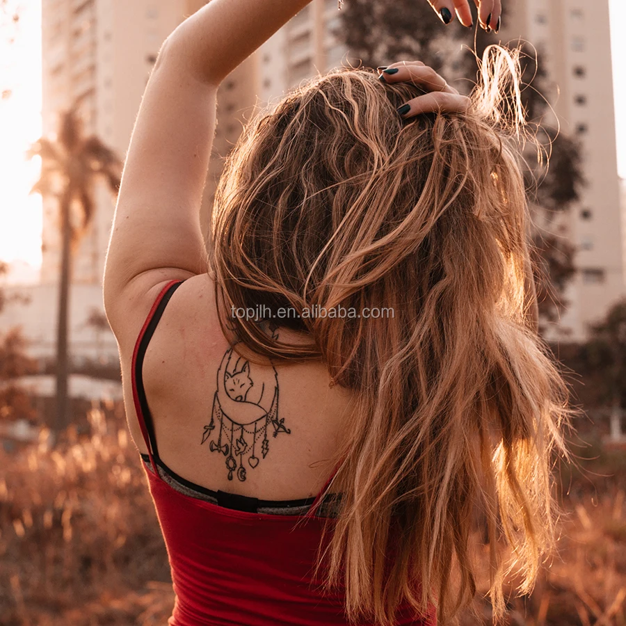 Topjlh popular small image 3D Tattoo Stickers Henna Glitter Tattoo sticker body painting stencil paper tattoo