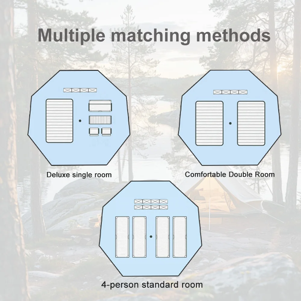 ABRIS Waterproof Cotton Canvas Family Bell Tent for Camping Outdoor Pyramid tent polyester cotton tent