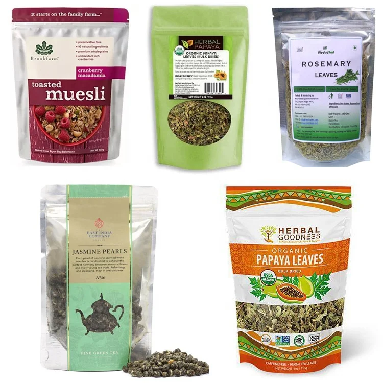 Premade pouch scented tea Chinese herbal medicine dried herb bag automatic weighing rotary packing machine