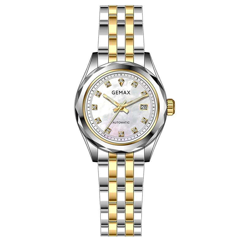 Latest luxury stainless steel women watch waterproof ladies fashionable quartz wristwatches