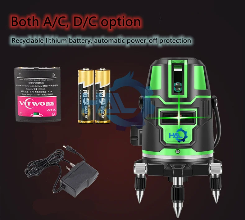 Cheap hot sale 5 Lines Green Beam Self Leveling Laser Green Line Level with tripod professional laser level for construction