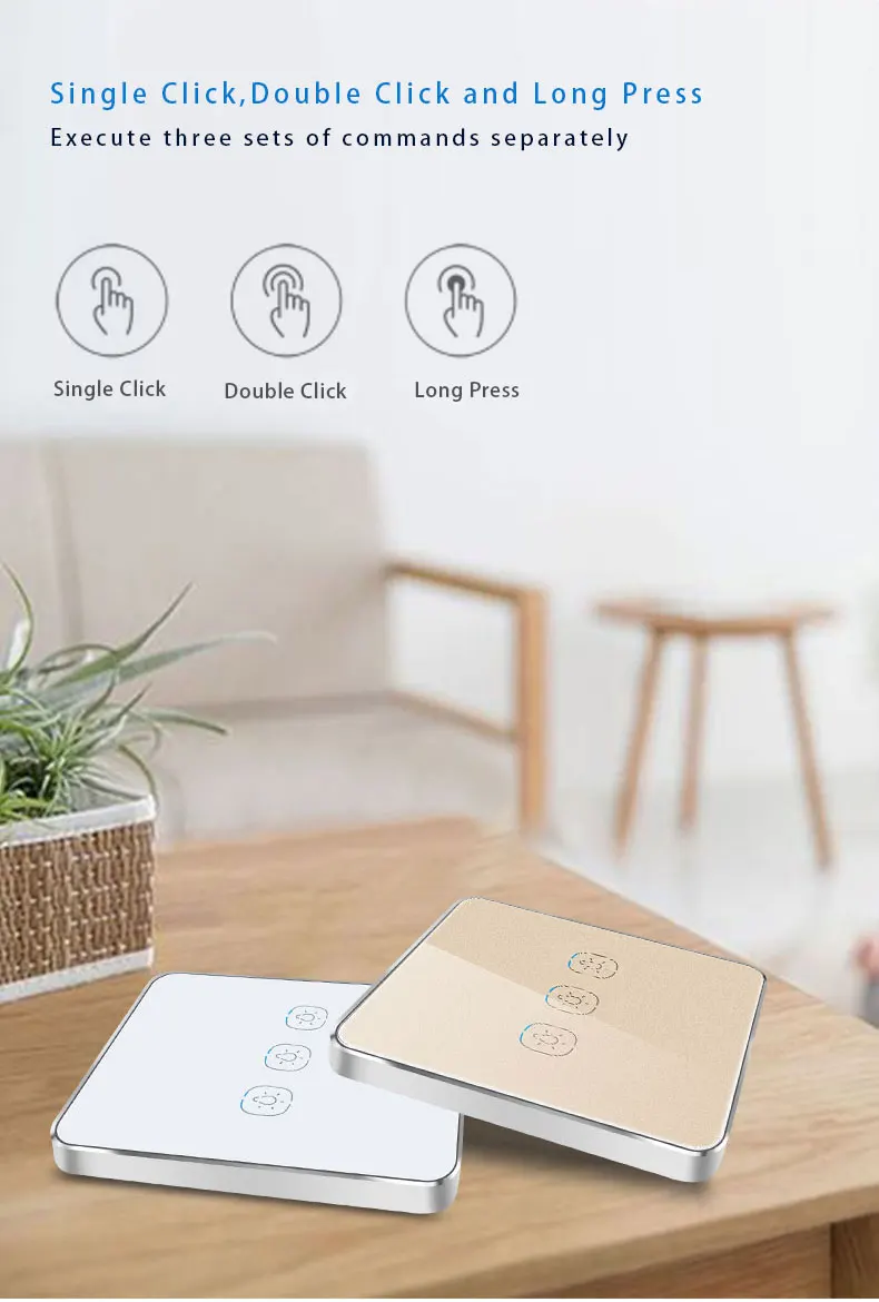 Tuya Smart Беспроводной 0 001 W статической энергии CR2032 батарея 1/2/3/4Gang съемный ЕС ZigBee переключателем