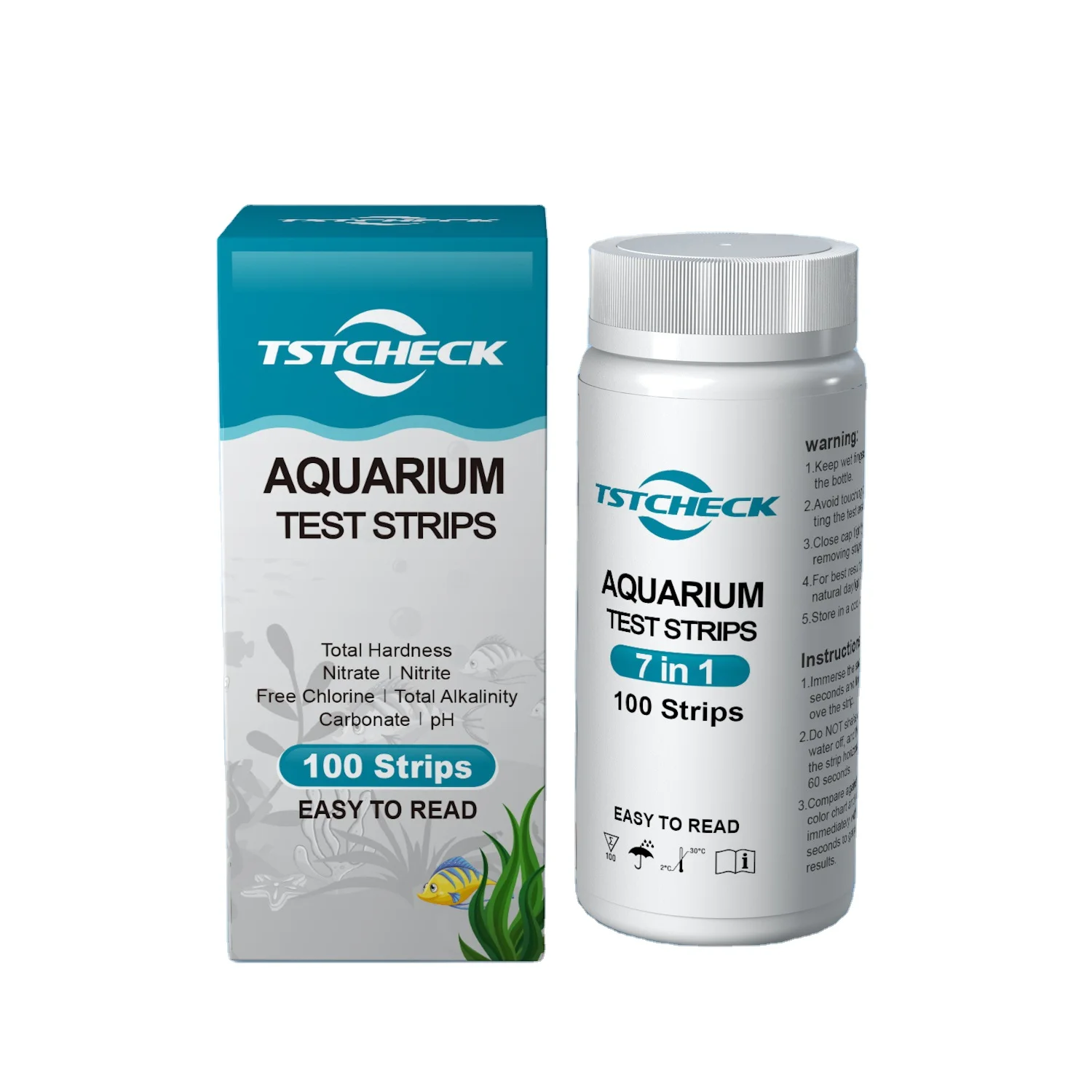 hot selling  7 in 1 testing strips for aquariums tank water pond  chemical testing kits