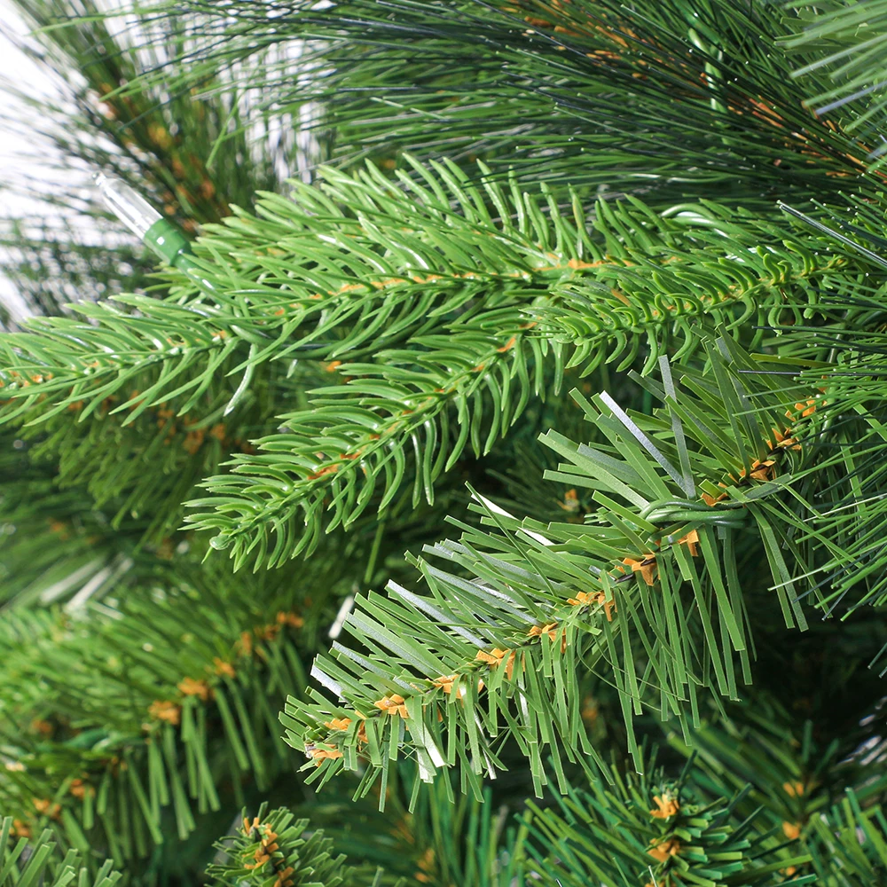 6ft Pre-Lit Artificial Holiday Christmas Tree with Warm White Lights Premium Hinged Spruce Xmas Tree with 800 Branch Tips