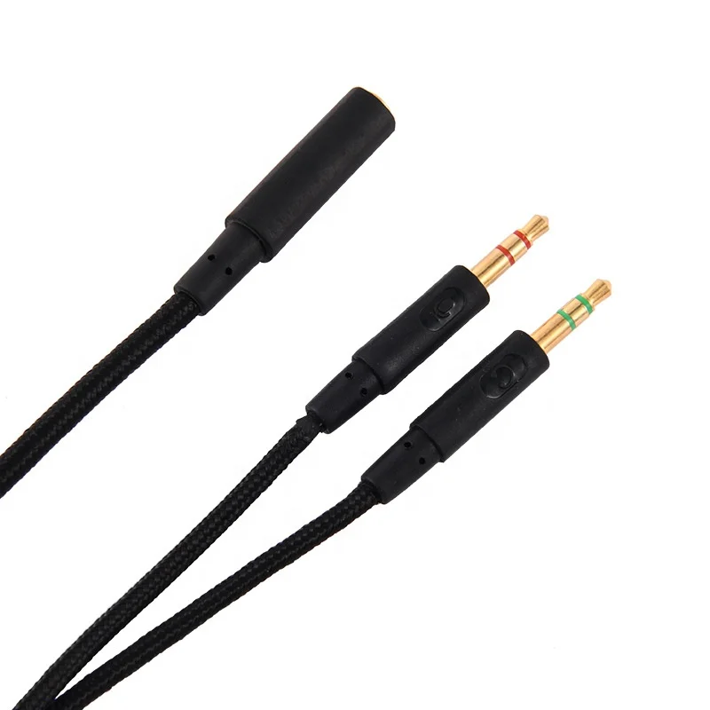 Replacement Adapter Splitter Razer Earphone Headphone Audio Cable for -Razer Electra/Kraken PRO 7.1 V2/Hamme