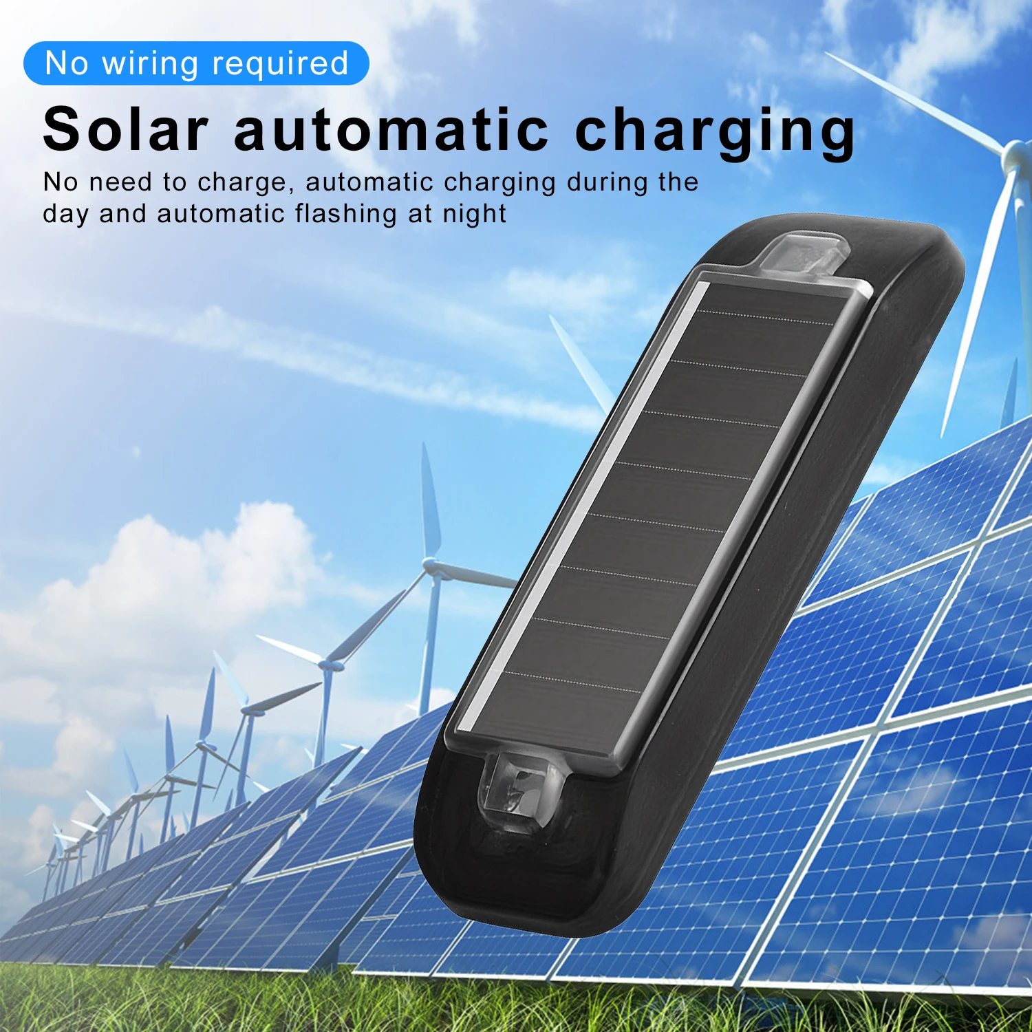 Car Alarm Flash LED Light Security System Anti-theft Solar Signal Warning Lights Shoulder Lamp Red Blue Strobe