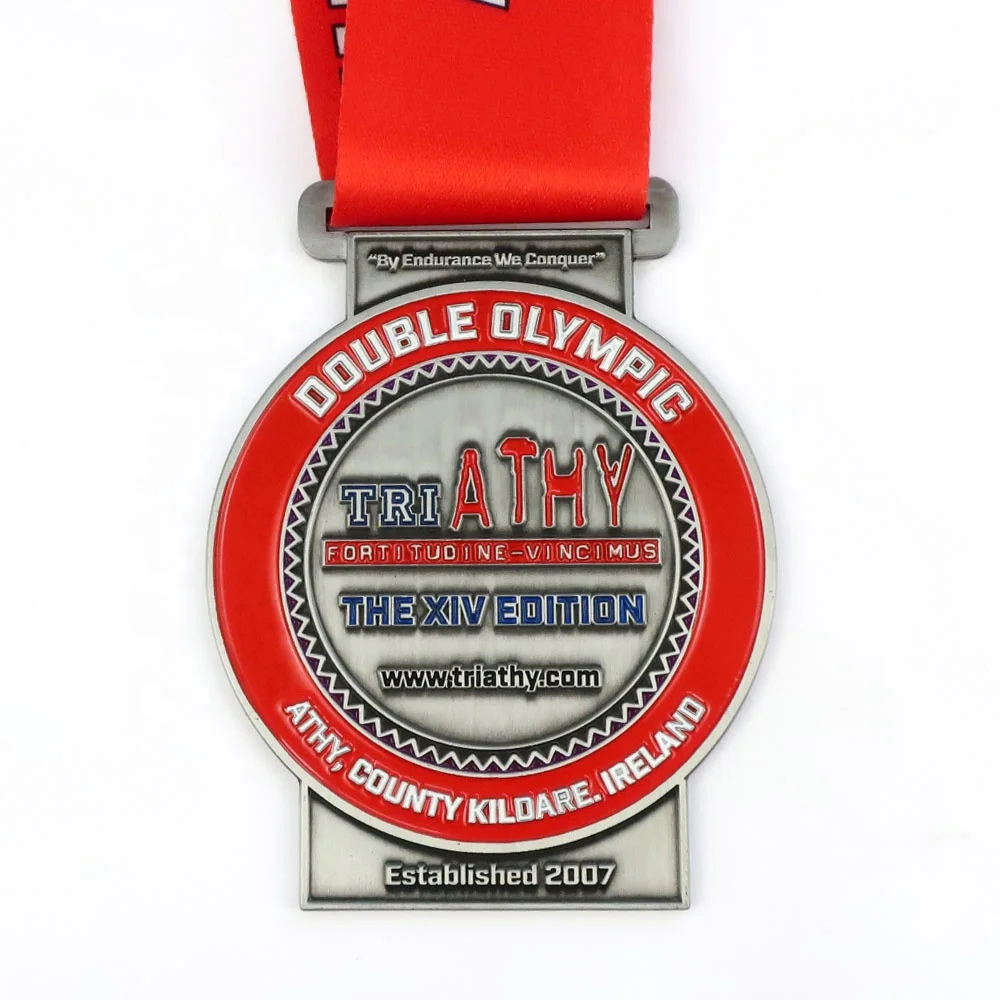 custom wholesale 3D die cast cycling mountain bike bicycle race sport award medal