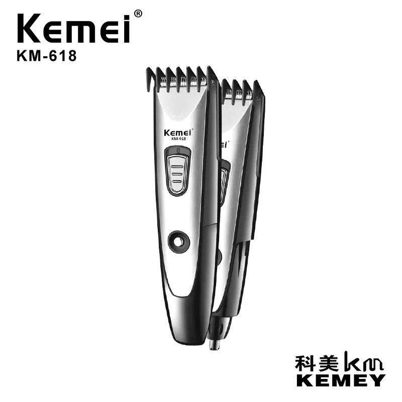 
Kemei KM-618 two-in-one nose hair clipper carbon steel blade adjustable knife distance professional noise reduction hair clipper 