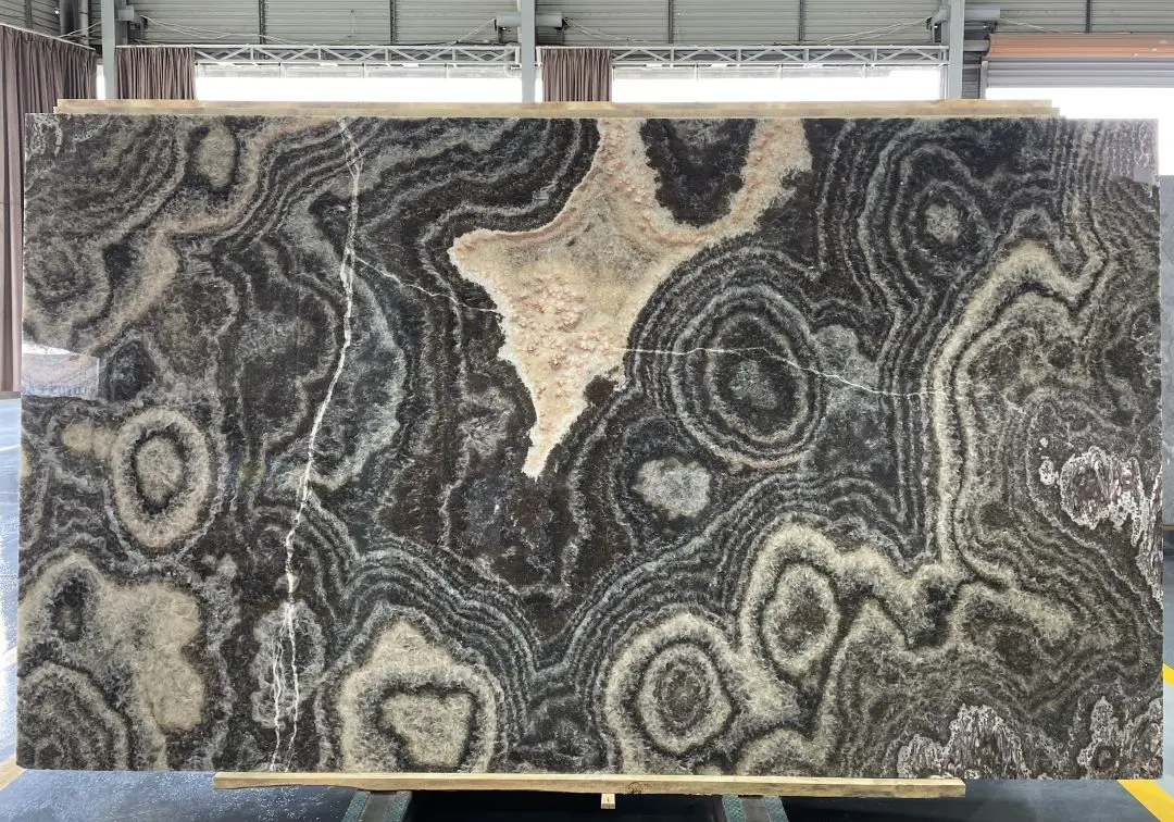 High Grade Natural Stone Black Dragon Jade Onyx Marble Slab For Walls and Floors