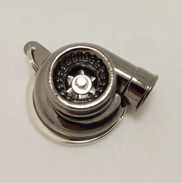 Turbo Key Chain, Turbo Key Ring, Creative Multicolor Hot Sleeve Bearing Spinning Turbine Turbocharger Key Chains Key Ring