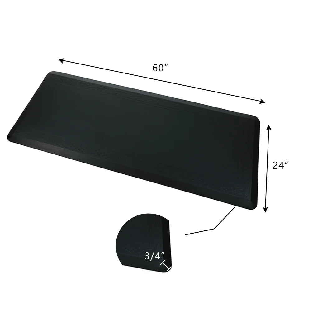 Large Size Soft and Comfortable Anti-Fatigue Floor Mats Modern Style Washable Cushioned PU for Industrial Office Kitchen Work