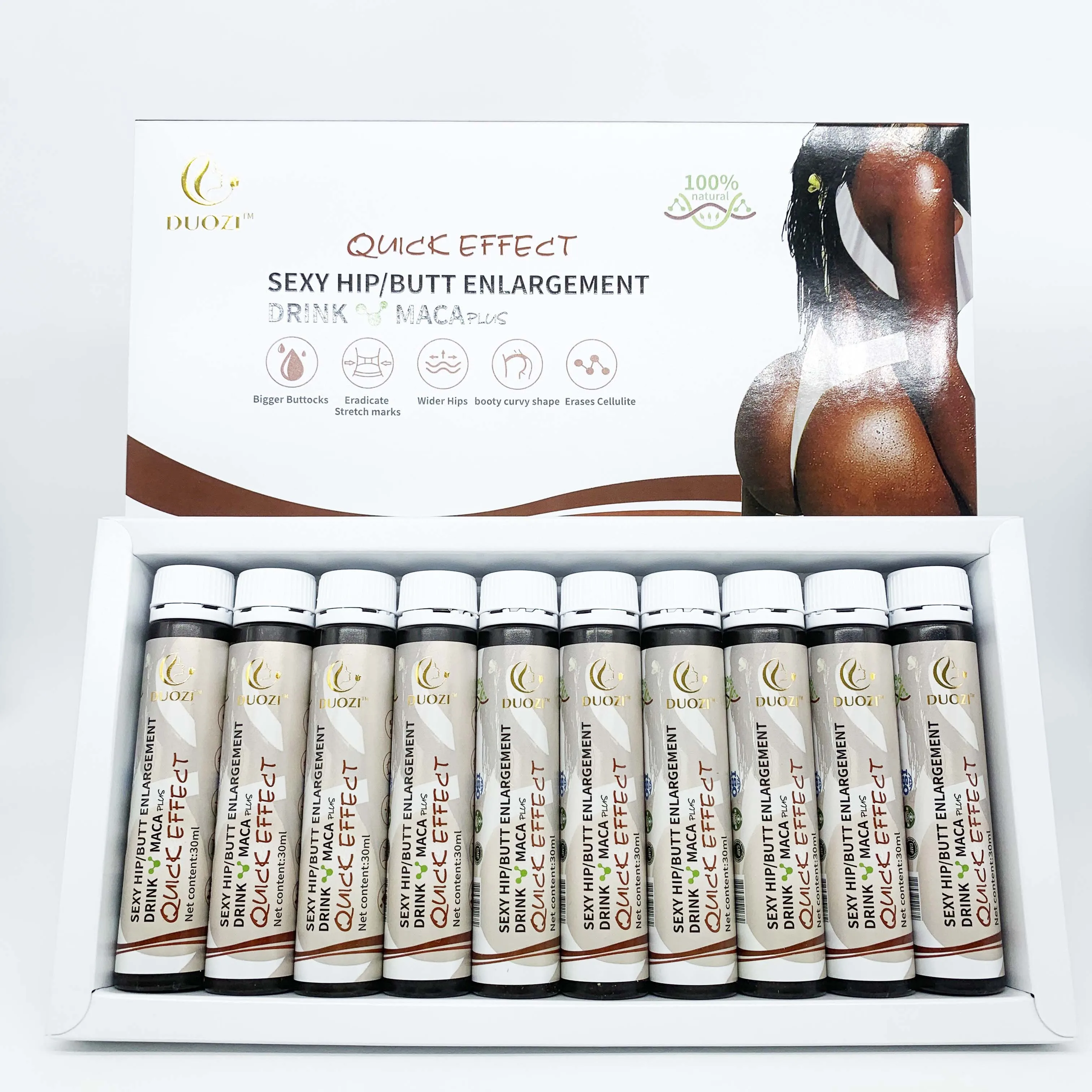 DUOZI Herbal Hips Enlargement Drink 100% Natural Big Butt Gummies Enhancement butt booster Big Firmed maca Hip Butt drink