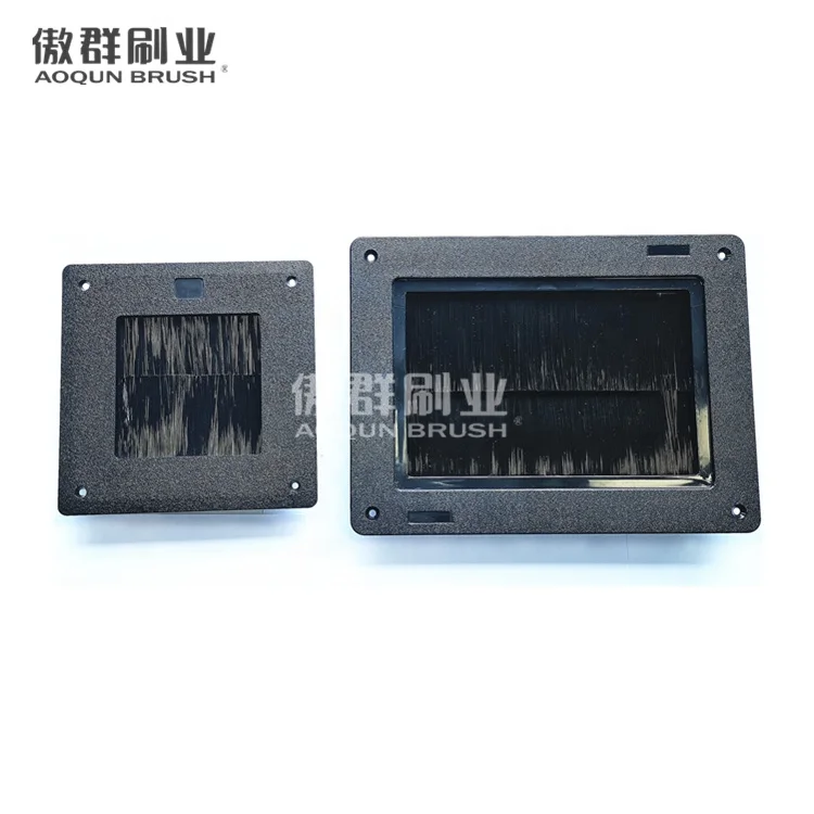 1U Cable Raised Floor Grommet Brush