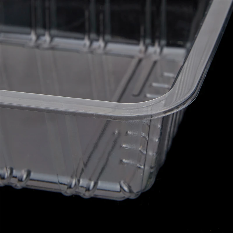 Clear PET Disposable Biodegradable Fruit and Vegetable Box Food Grade Plastic Tray