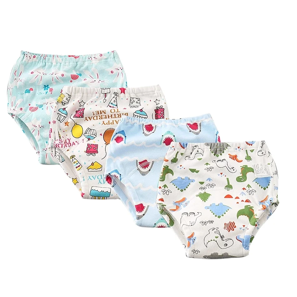 6 слоев водонепроницаемых многоразовых хлопковых детских тренировочных брюк Happyflute нижнее белье для младенцев тканевые детские подгузники