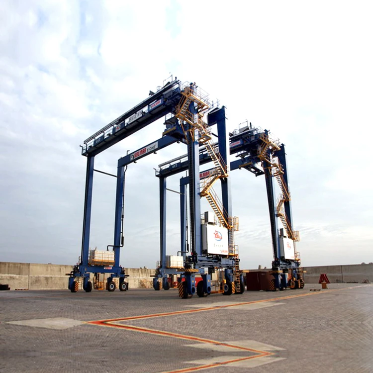 20 ton 50 ton straddle carrier rtg crane rubber tyre container gantry crane 25ton container lifting cranes