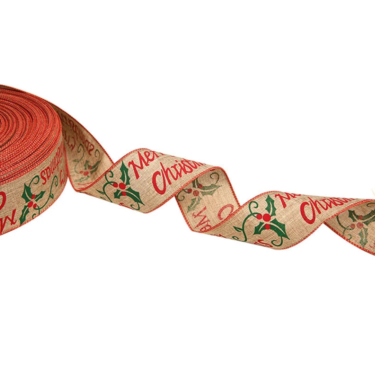 EAGLEGIFTS Merry Christmas Decor Deer Printed Gift Ribbons Roll Sets 4 Inch Wide Christmas Wired Edge Ribbon