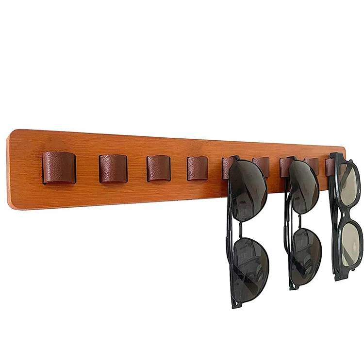 Wholesale Wooden Sunglasses Storage Holder Optical Store Eyeglasses Display Stand Wall Mounted Glasses Display Rack