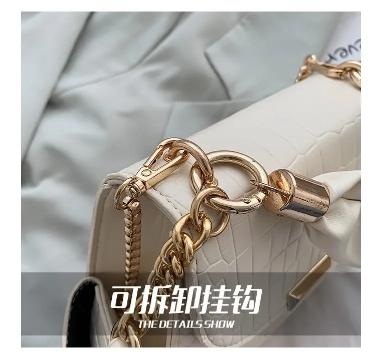 
fashion Women Crossbody Bag Classic Crocodile Pattern Shoulder Handbags ladies Chain Strap Messenger Purse sling hand bags 