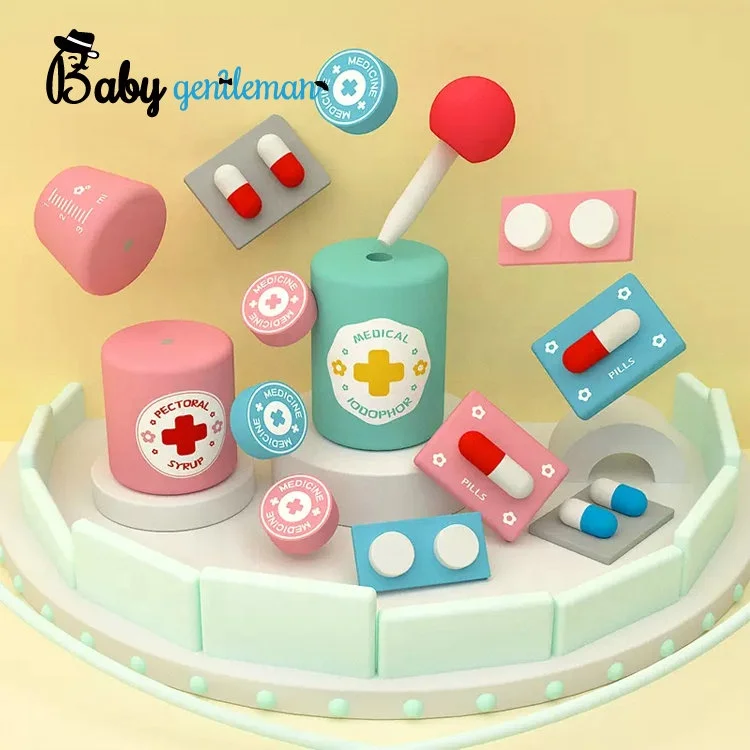 Wholesale Kids Doctor Cosplay Game Simulation Wooden Dentist Tools Set Toy Z10594D