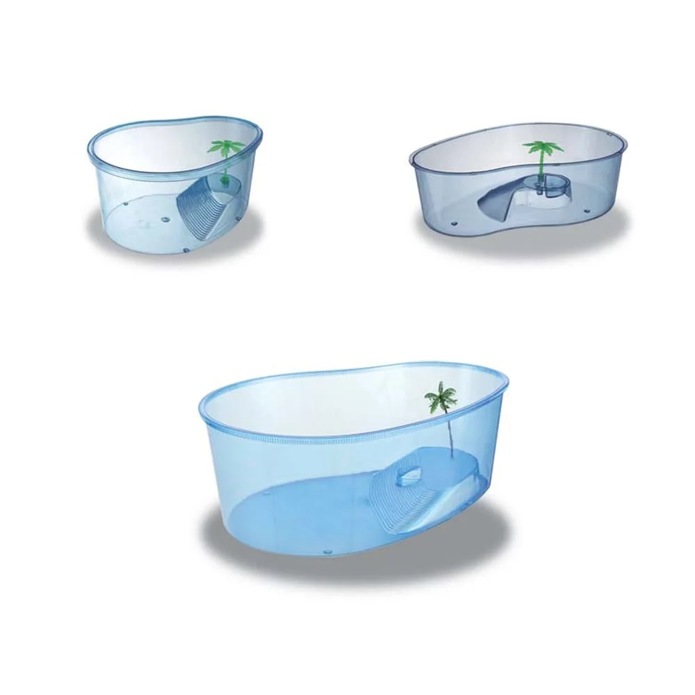 Manufacturer Aquarium Plastic Turtle Tank With Terrace Water Tank For Tortoise Fish