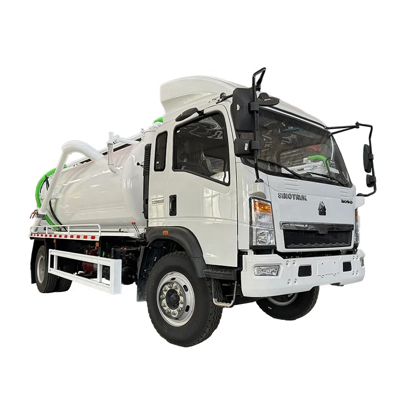 Грузовик Sinotruk Howo 5000L для всасывания сточных вод 4x2 вакуумная машина высокого давления Автоцистерна продажи