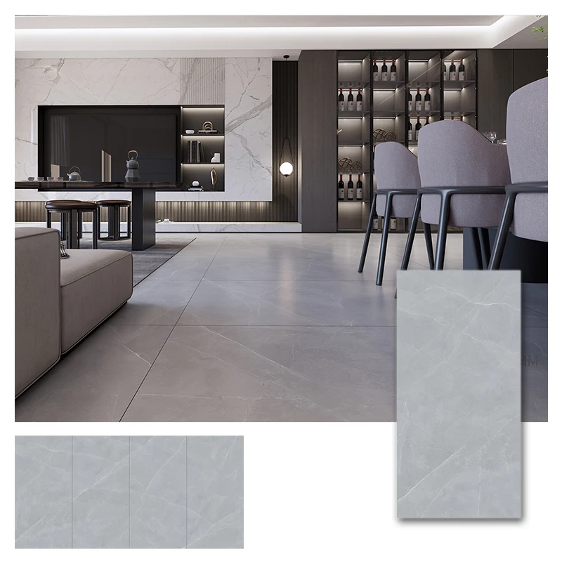 In Stock Polished Floor Tiles Catalatta Grey Marble Looking Porcelain Tiles