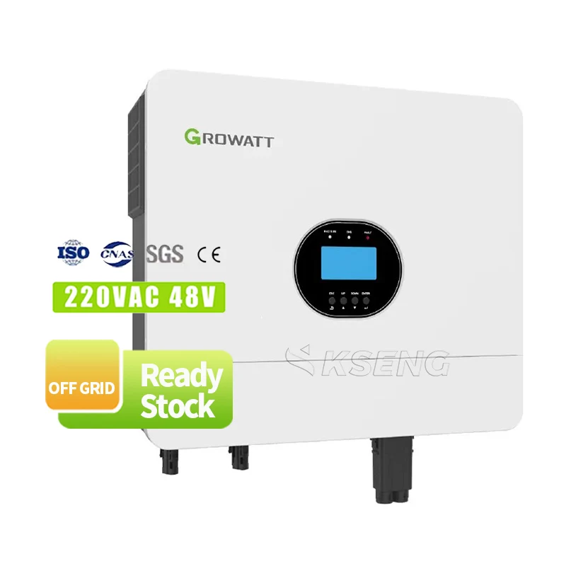 Ready Stock Growatt Spf 6000es Plus 48v Off Grid Inversor 6kw 6000w Single Phase Solar Hybrid Inverter with Parallel Function