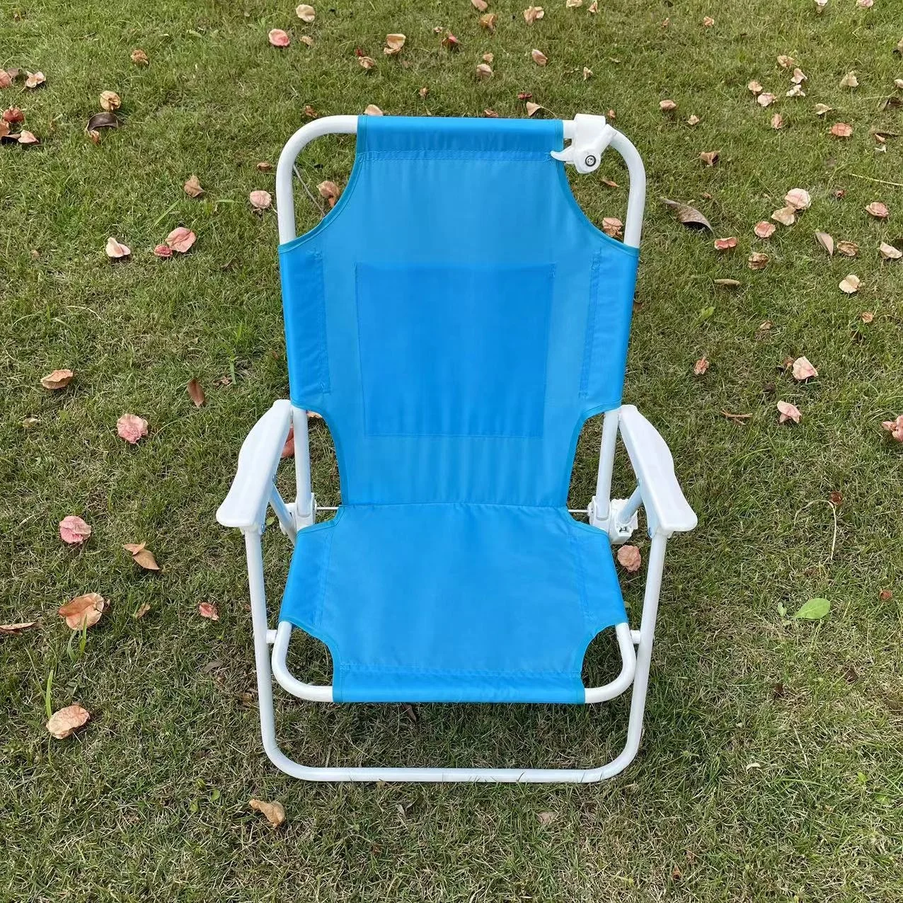 Customized Logo and Color Wholesale Beach Chairs and Umbrellas Outdoor Furniture Beach Camping Use for Children Metal Steel 15mm