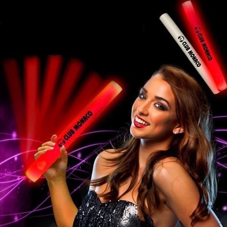 16 inch Light Up 3 Flashing Modes Soft Foam Multi Color LED Foam Baton Stick