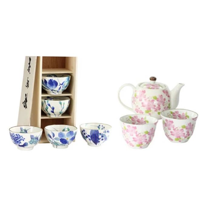 Japanese Delicate Beautiful Nordic Design Tea Sets With Teapot Porcelain
