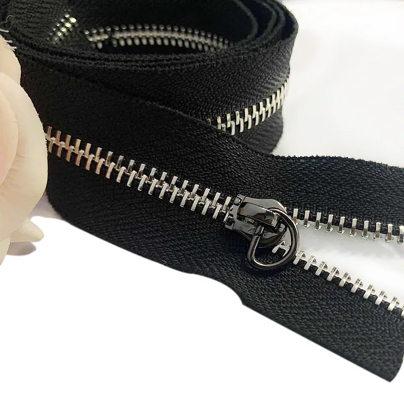 Wholesale Price 5# 8# Various Sizes Color Teeth By The Yard Custom Reversible Jacket Zipper Metal Zipper Metallic Zippers