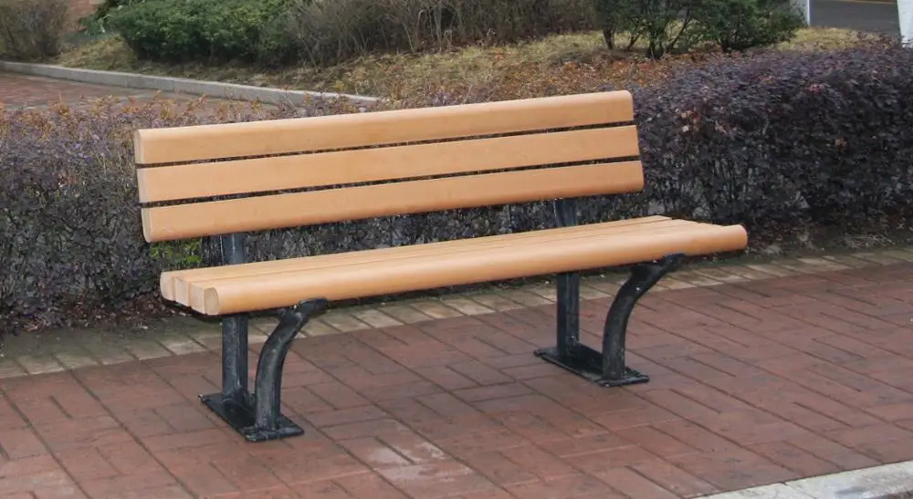 Factory park chair,outdoor wood plastic long part garden bench