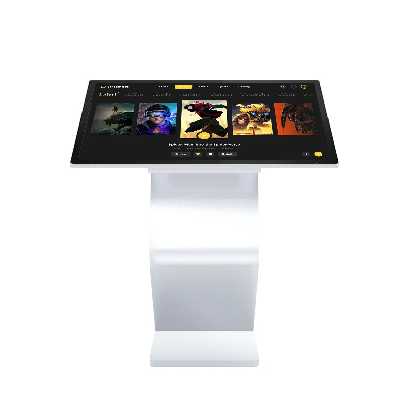 Exhibition Kiosk With Digital Screen Touch Screen Kiosk 55 Inches Horizontal Movable K Type Touch Inquiry Kiosk
