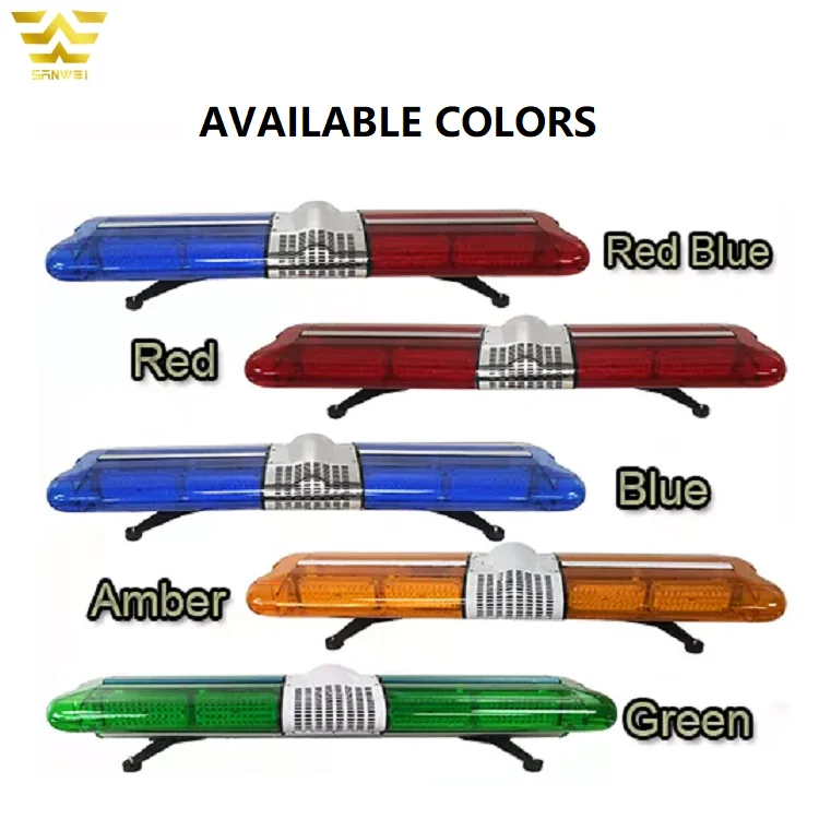 Automobile lighting system 12V red blue Emergency Warning Ambulance revolving light bar with siren speaker microphone