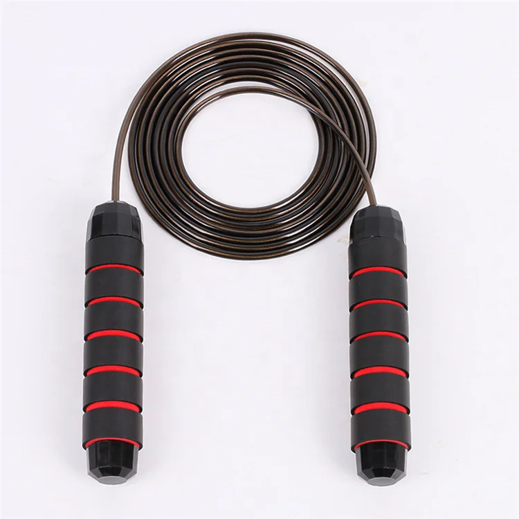 
Indoor Outdoor Fitness Exercise Equipment Memory Foam Bearing Steel Wire Skipping Rope With Handle 
