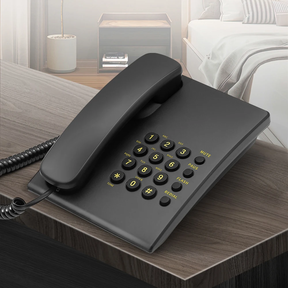 Basic Analog Phone System Desk Land Line Telephone For Office Phone FICAN500