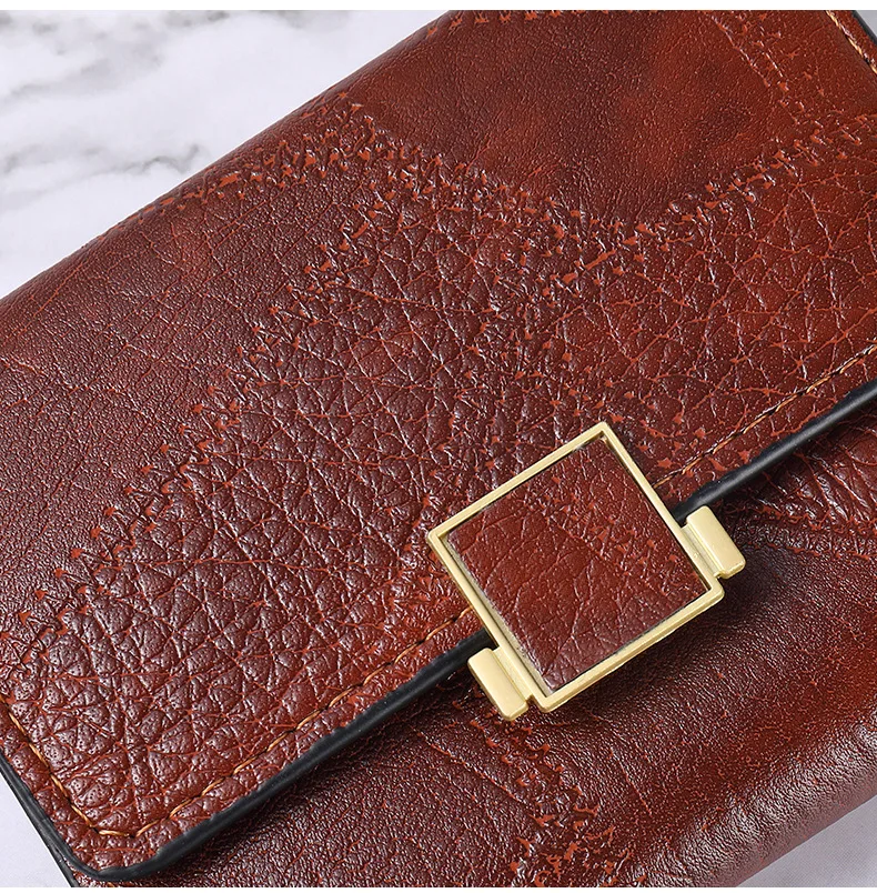 Clutch Short Wallets Card Holder Wallets New Designer High Quality Trendy Custom Logo PU Leather for Women Waterproof Polyester