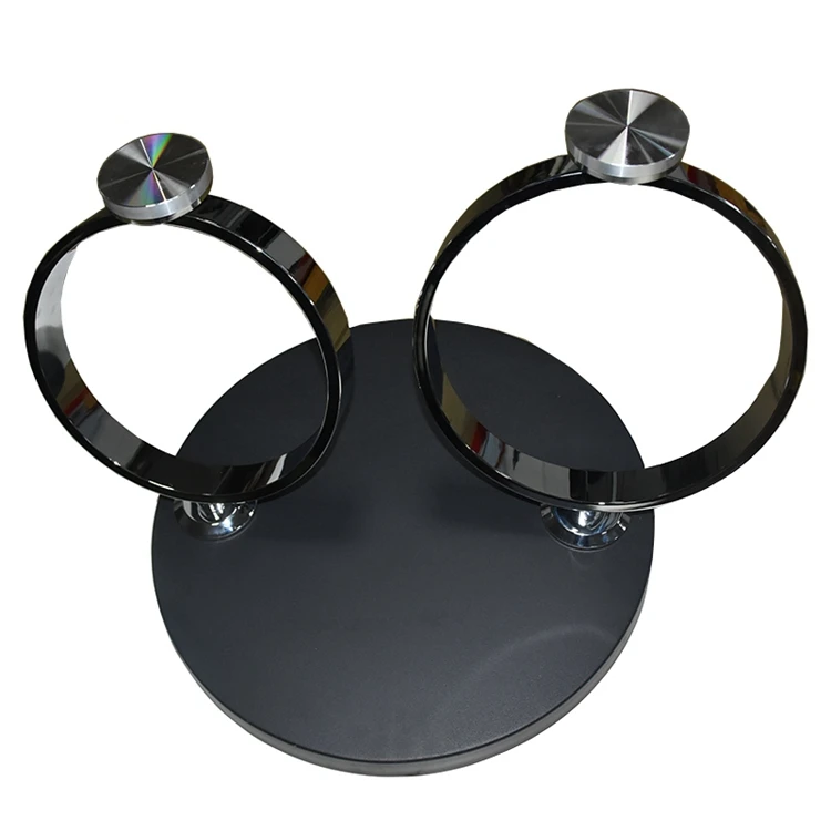 space saving furniture double-sided rotatable glass round coffee tea table convertible one and two tabletop frame mechanism