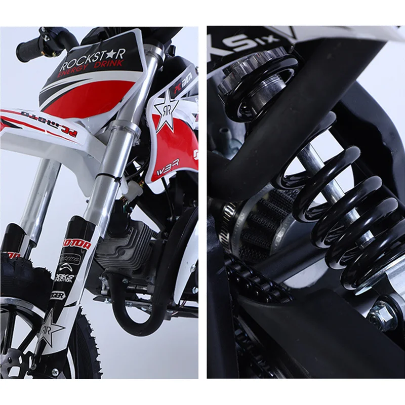 Fashion Easily Hand Pull 49cc Stroke Engine Single Aluminum Alloy Exhaust Gasoline Mini Bike