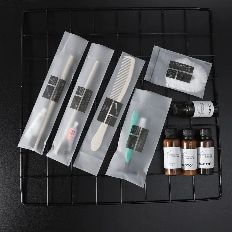 Hotel Guesthouse straw - secondary toothbrush comb bath cap soap shoes toiletries set wholesale