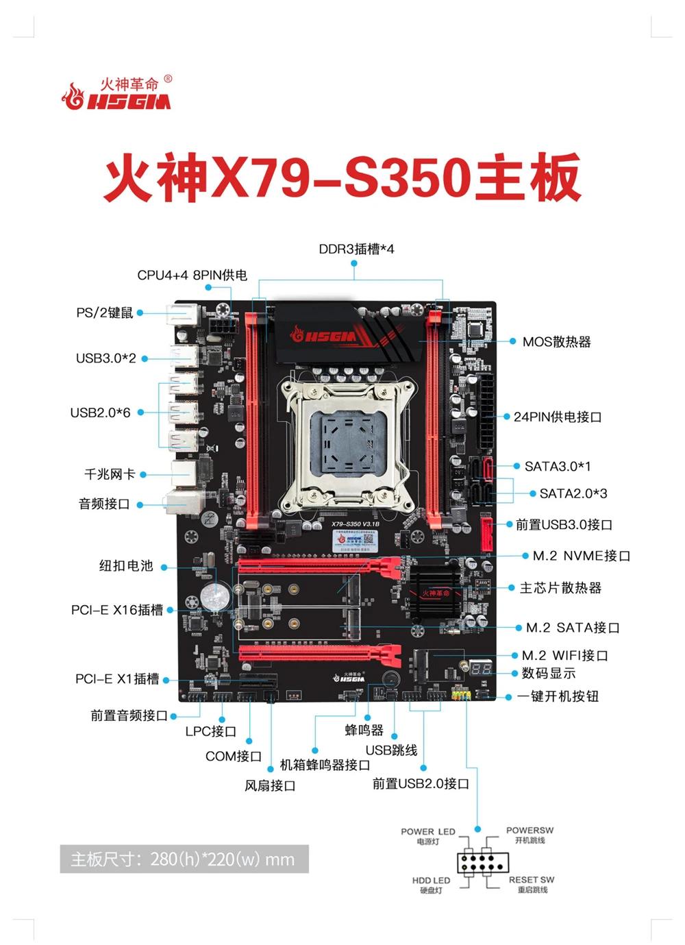 Hsgm материнская плата X79-S350 Серверная DDR3 high end Поддерживает четыре канала для