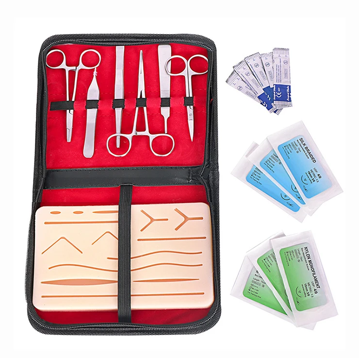 factory customized abdominal skin hair medical suture kit with absorbent thread for suturing practice