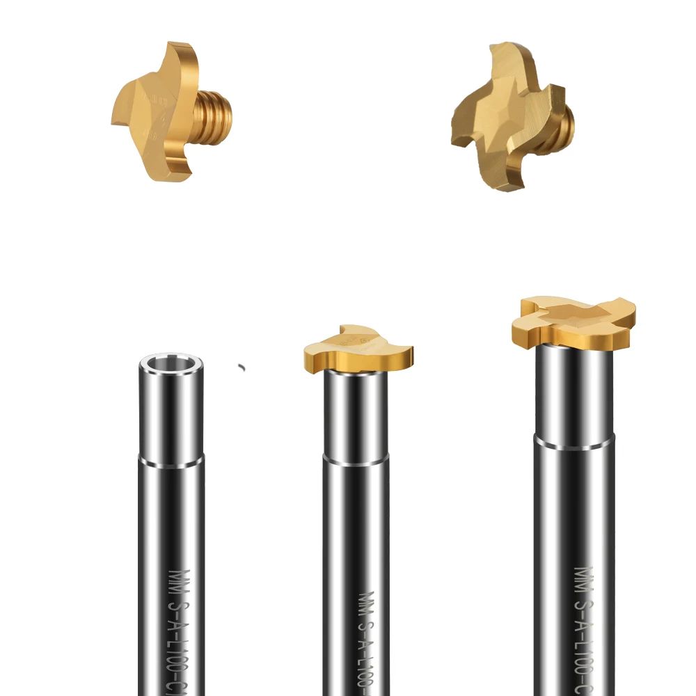 HOANYORE CNC Slotting Cutter Carbide Inserts TXC HRON Milling Series T-slot Locking Thread Turning Face End Mill in Metal